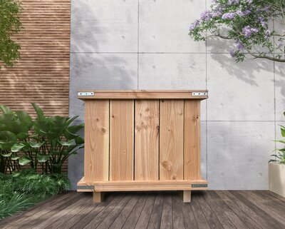 Hartholzkübel 80x80x60 cm