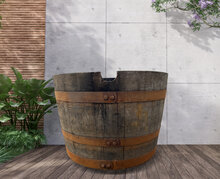 Kategorie <b>Exotische / Mediterrane Pflanzen </b> - Hölzernes Whiskey-Fass